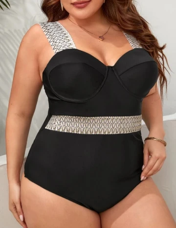 Costum de baie SHEIN CURVE, negru