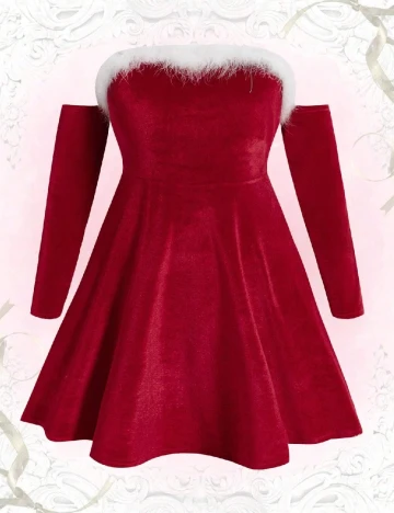 Rochie scurta SHEIN CURVE, rosu