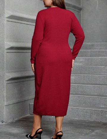 Rochie medie SHEIN CURVE, rosu