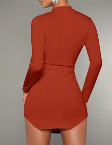 Rochie scurta SHEIN, caramiziu
