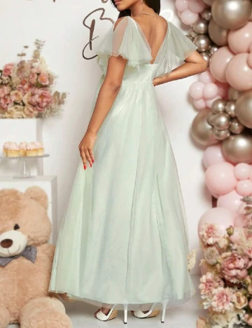 Rochie lunga SHEIN Maternity, verde Verde