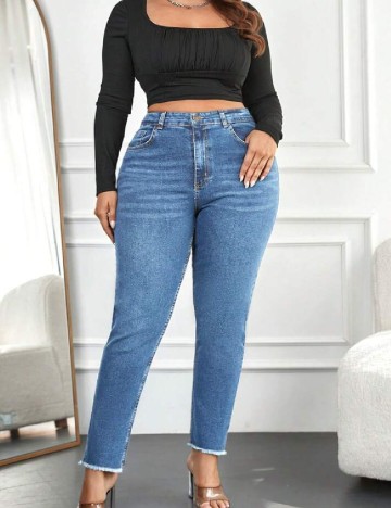 Blugi SHEIN CURVE, albastru