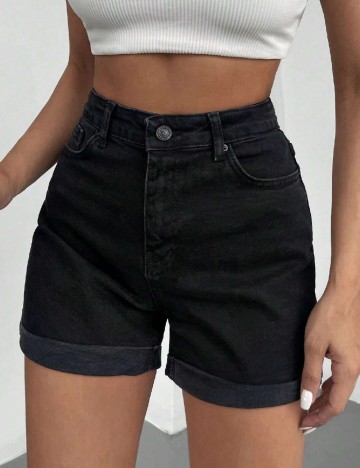 Pantaloni scurti SHEIN, negru