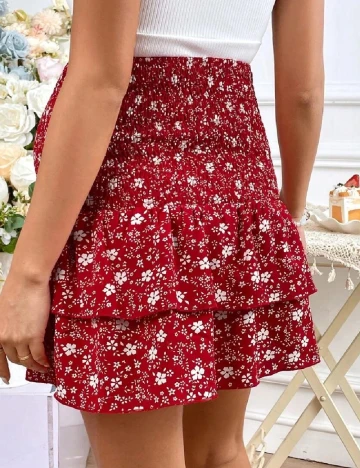Fusta SHEIN Maternity, rosu