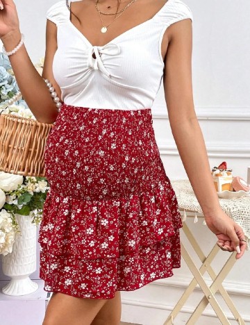 Fusta SHEIN Maternity, rosu