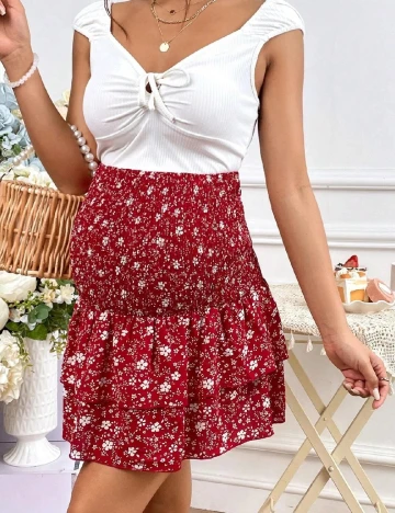 Fusta SHEIN Maternity, rosu