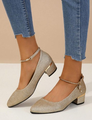 
						Pantofi SHEIN, auriu