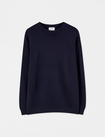 Pulover Pull&Bear, albastru inchis, S