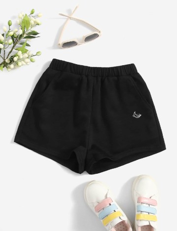 Pantaloni scurti Shein Kids, negru