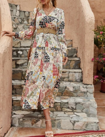 Rochie medie Anany, mix culori Maro