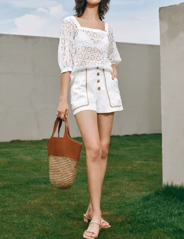 Top SHEIN, alb