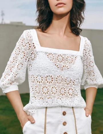 Top SHEIN, alb