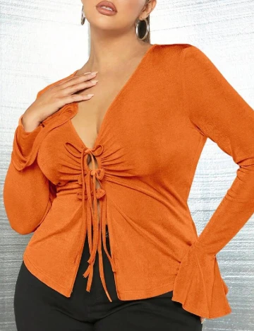 Bluza SHEIN CURVE, portocaliu