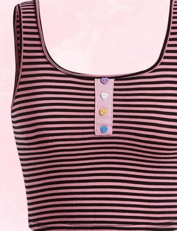Top Romwe, roz/negru