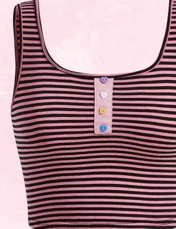 Top Romwe, roz/negru