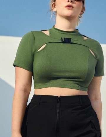 Top SHEIN CURVE, verde