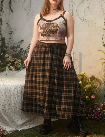 Top Romwe Plus Size, maro