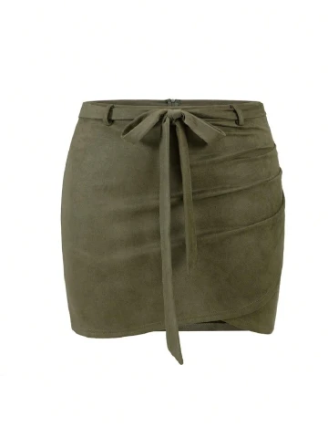 Fusta SHEIN CURVE, verde