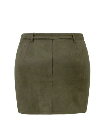 Fusta SHEIN CURVE, verde