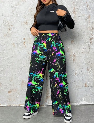 Pantaloni SHEIN CURVE, negru