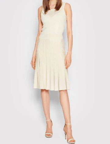 Rochie medie Marciano Guess, ecru