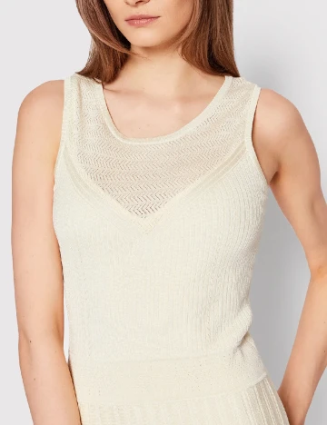Rochie medie Marciano Guess, ecru