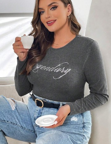 Bluza SHEIN CURVE, gri