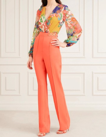 Pantaloni Marciano Guess, portocaliu