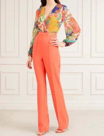 Pantaloni Marciano Guess, portocaliu
