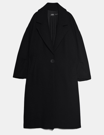 Palton Zara, negru, M