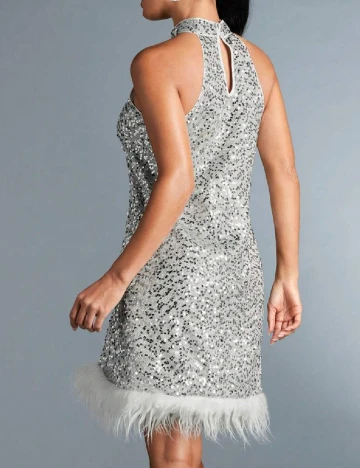 Rochie scurta SHEIN, argintiu Gri