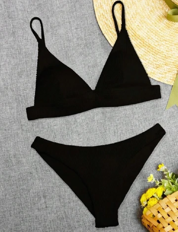 Costum de baie SHEIN, negru Negru