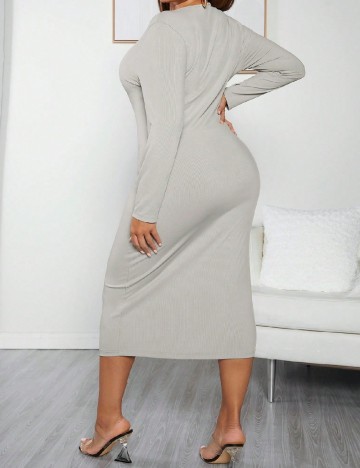 Rochie medie SHEIN CURVE, gri