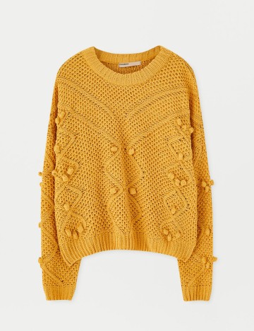 Pulover Pull&Bear, galben, M