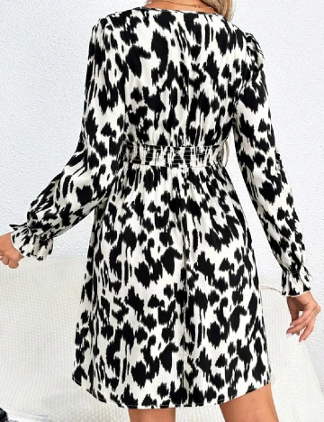 Rochie scurta SHEIN Maternity, crem/negru Crem