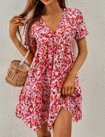 Rochie scurta SHEIN, floral Floral print