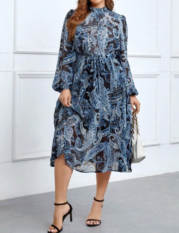 
						Rochie medie SHEIN CURVE, albastru