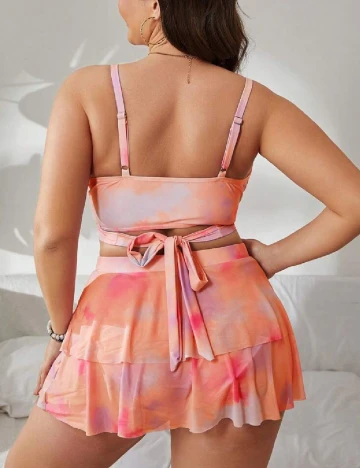 Costum de baie SHEIN CURVE, piersica