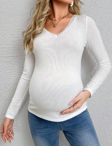 
						Bluza SHEIN Maternity, alb