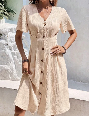 Rochie scurta SHEIN, crem