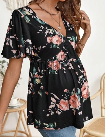Bluza SHEIN Maternity, negru