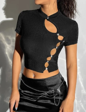 Top SHEIN, negru