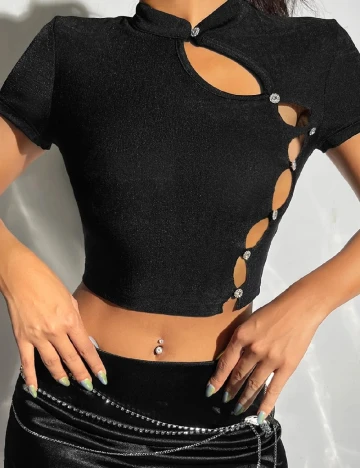 Top SHEIN, negru