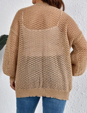 Cardigan SHEIN CURVE, maro