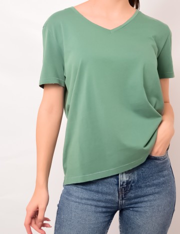 Tricou Only, verde, M