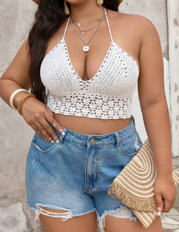 Top SHEIN CURVE, alb