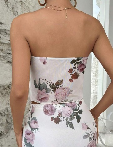 Top SHEIN, floral print