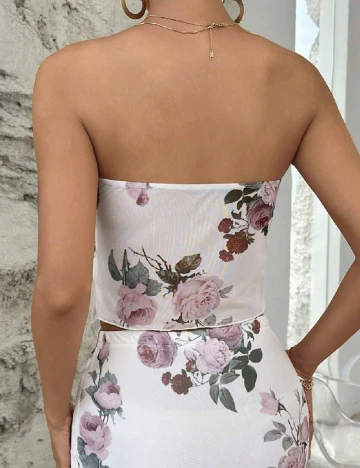 Top SHEIN, floral print