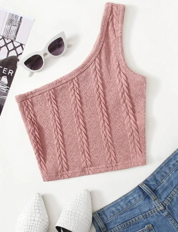 Top SHEIN, roz pudra Roz