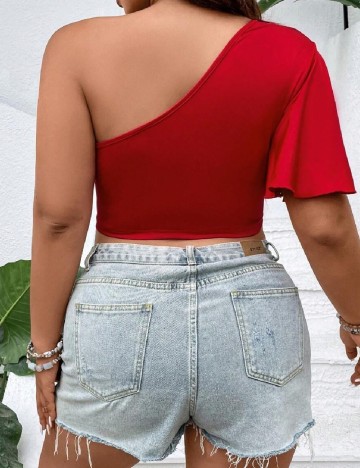 Top SHEIN CURVE, rosu